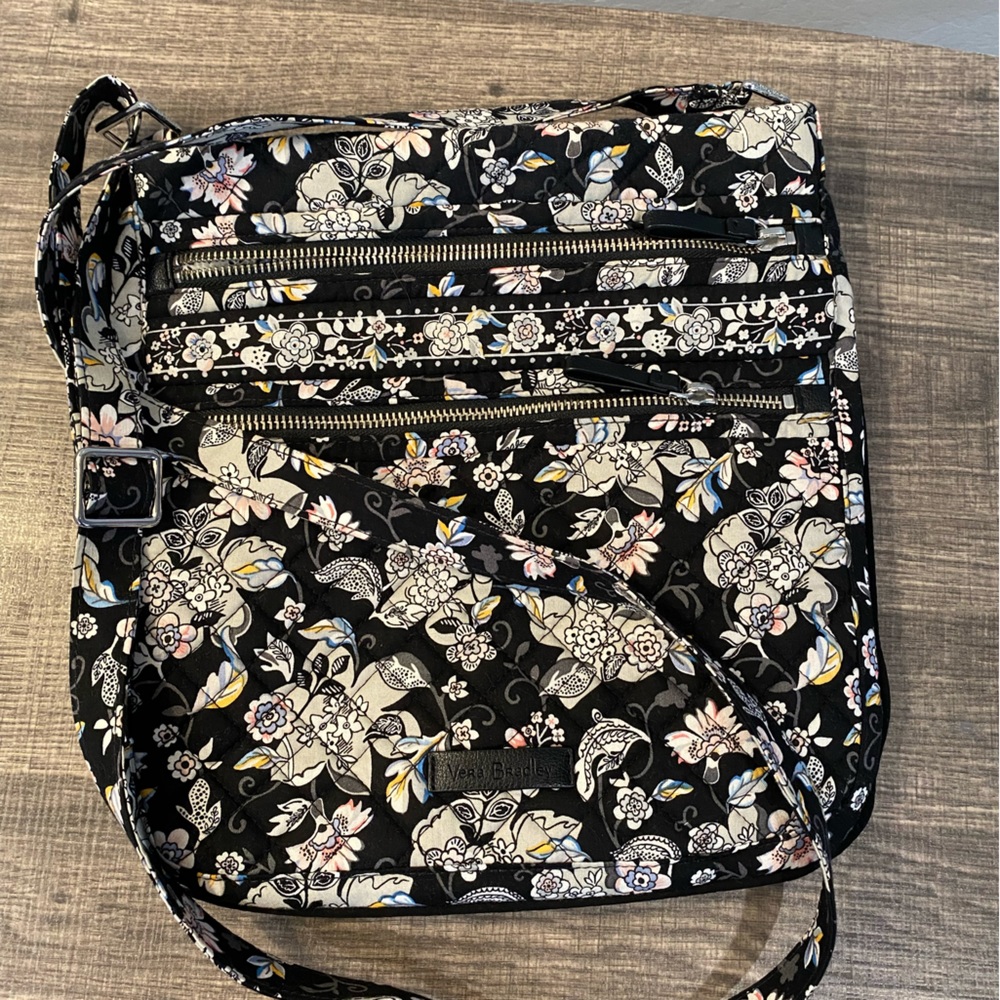 Black Floral Vera Bradley Crossbody